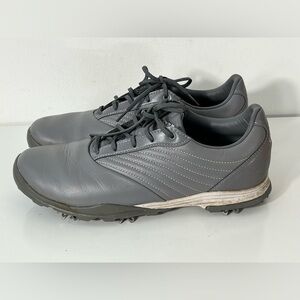 Adidas Golf Cleats Womens Shoe Size 9.5 Adipure DC2 EF7505 Gray Leather Lace Up
